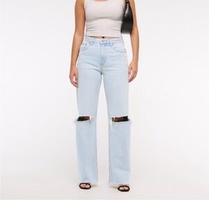 Abercrombie & Fitch Curve Love High Rise 90s Relaxed Jean